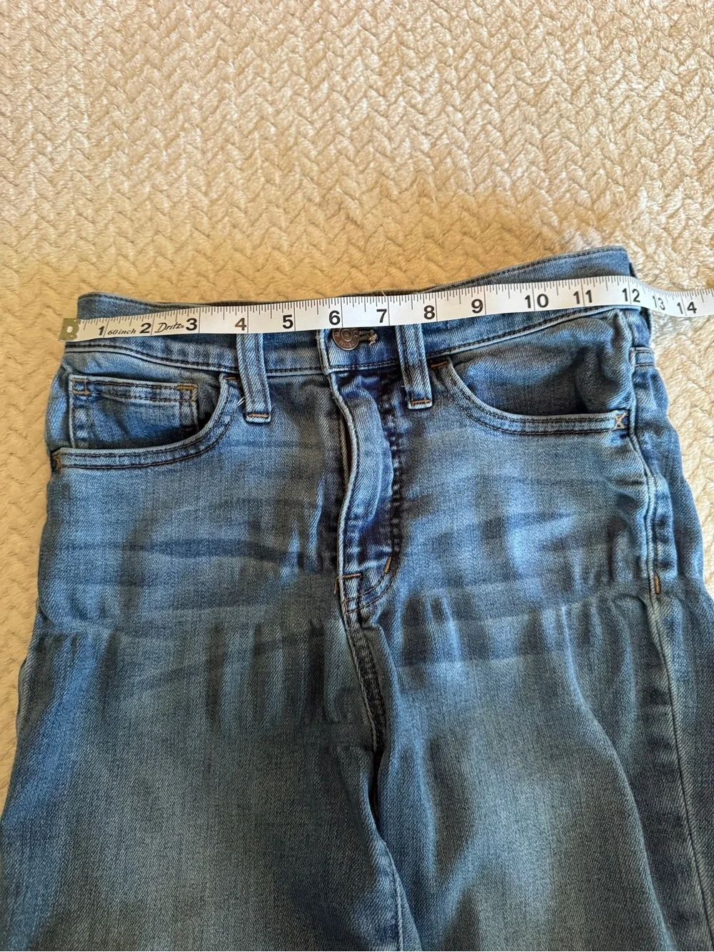 Madewell 10” RoadTripper Skinny‎ Jeans in Light Blue Wash Size 24